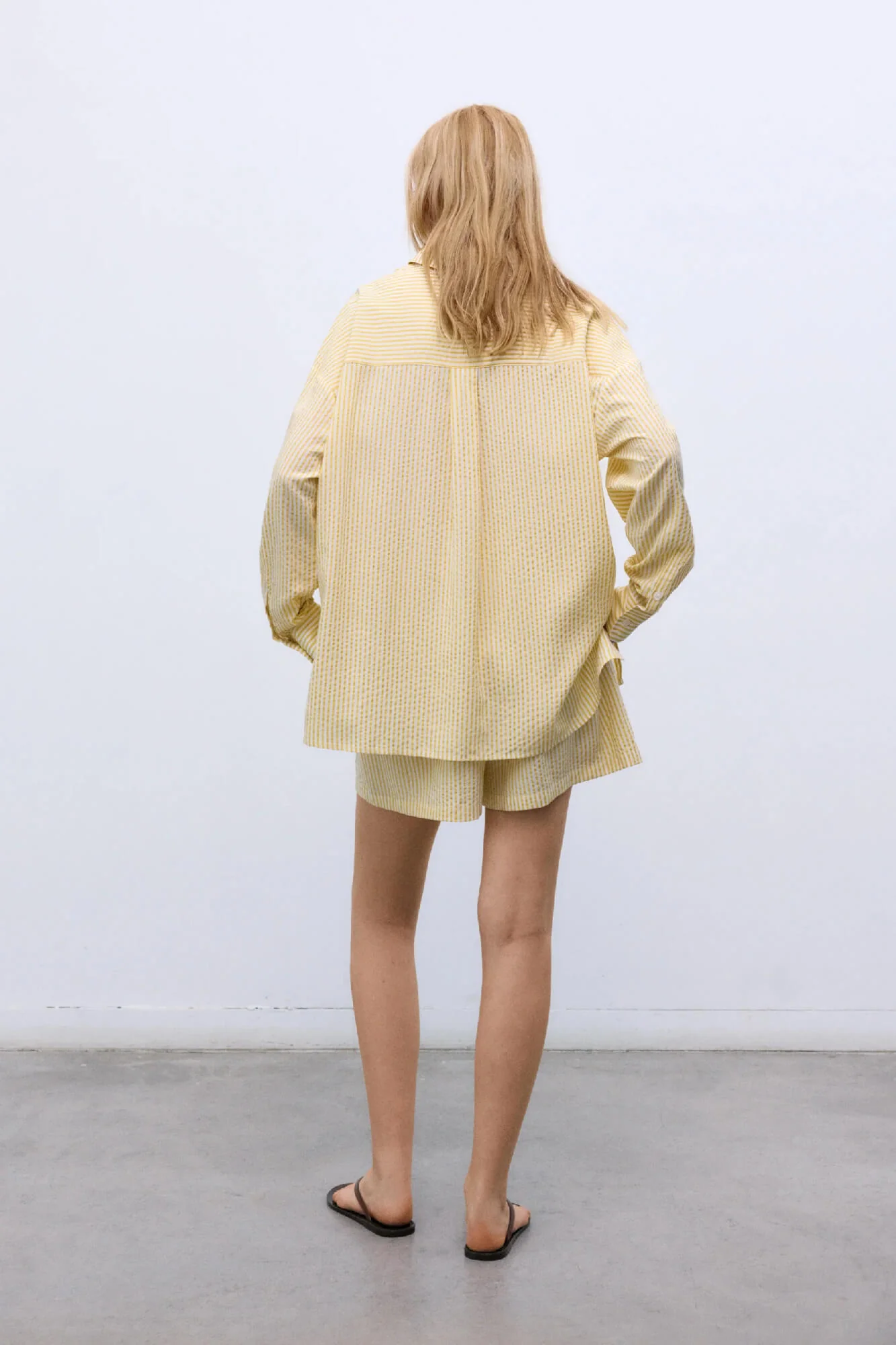 Alheli Yellow Striped Shorts - Image 4