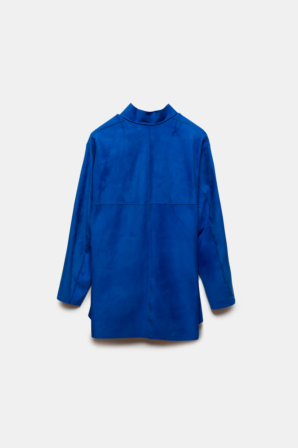 Edna Leather Overshirt Blue - Image 3
