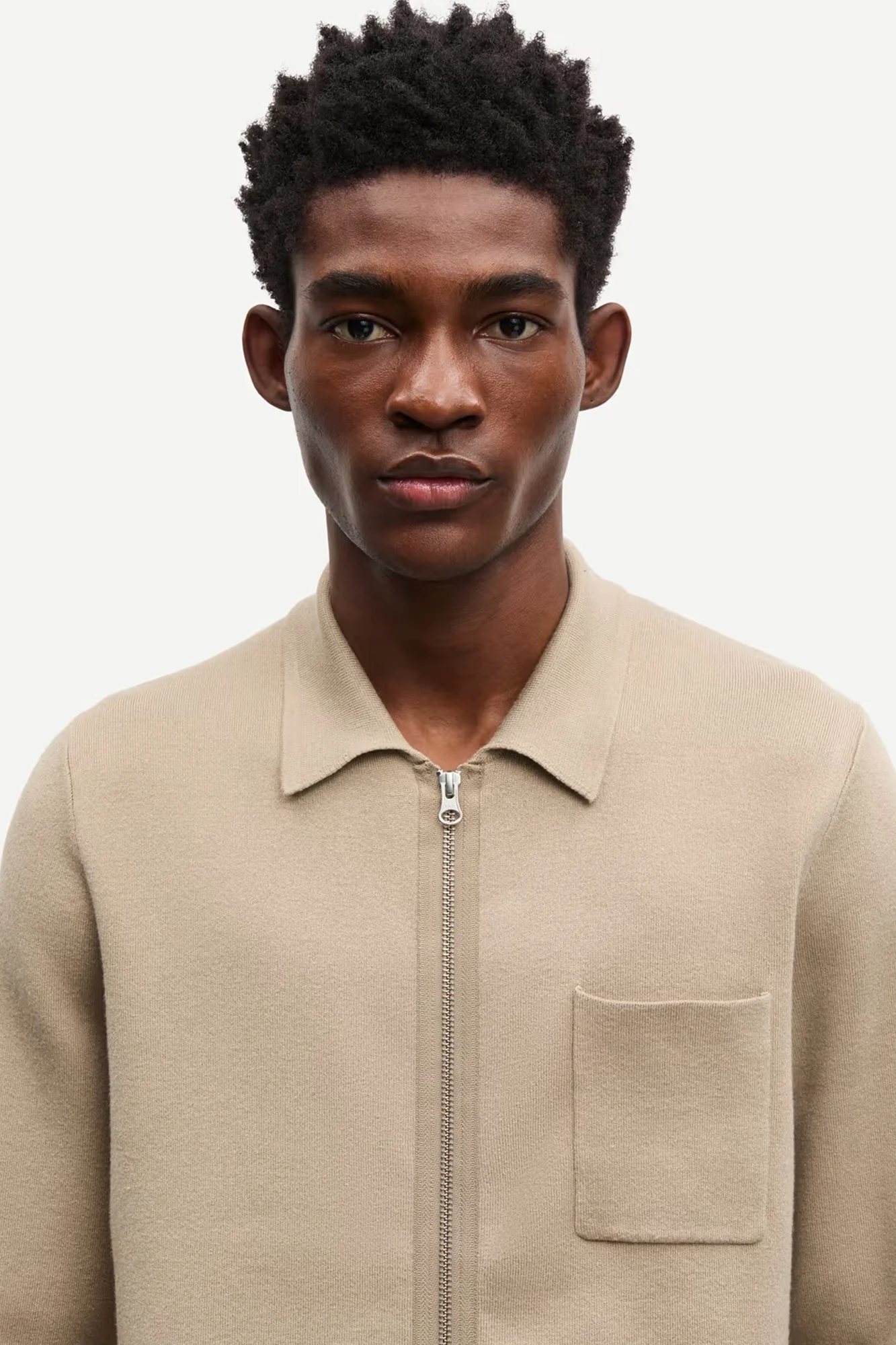 Guna Zip Cardigan Natural - Image 3