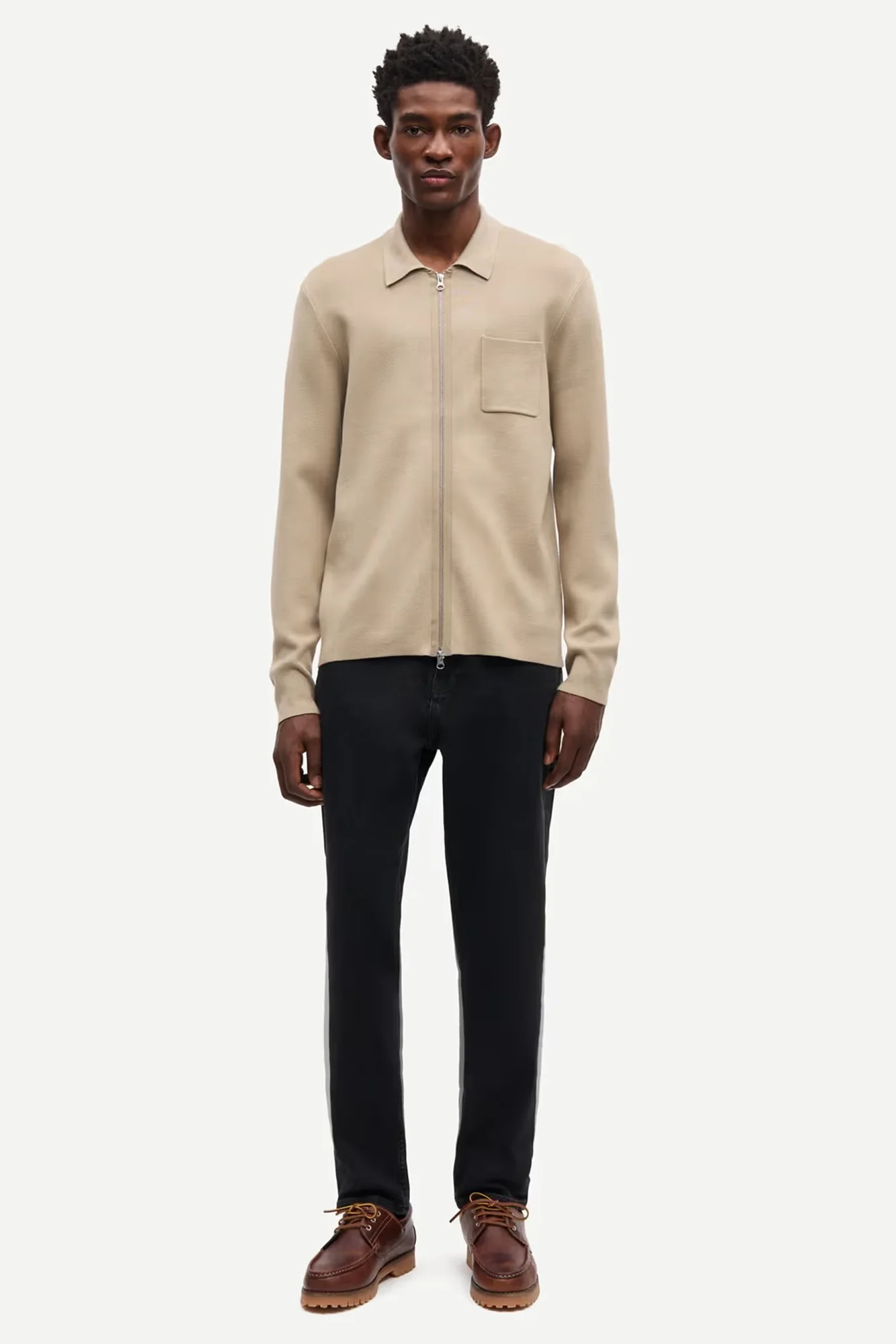 Guna Zip Cardigan Natural - Image 5