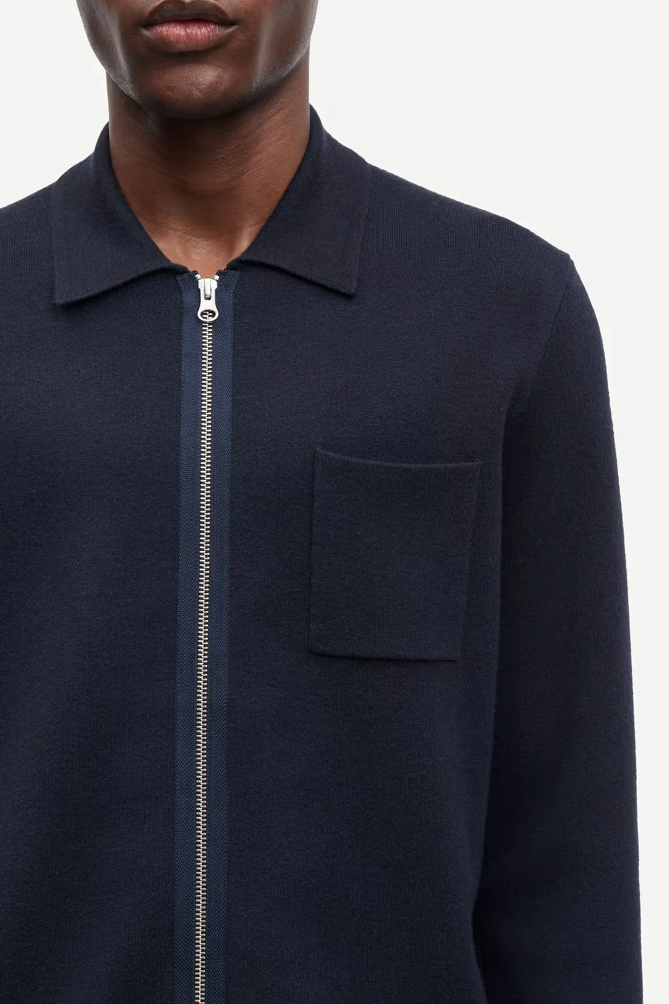 Guna Zip Cardigan Navy - Image 3