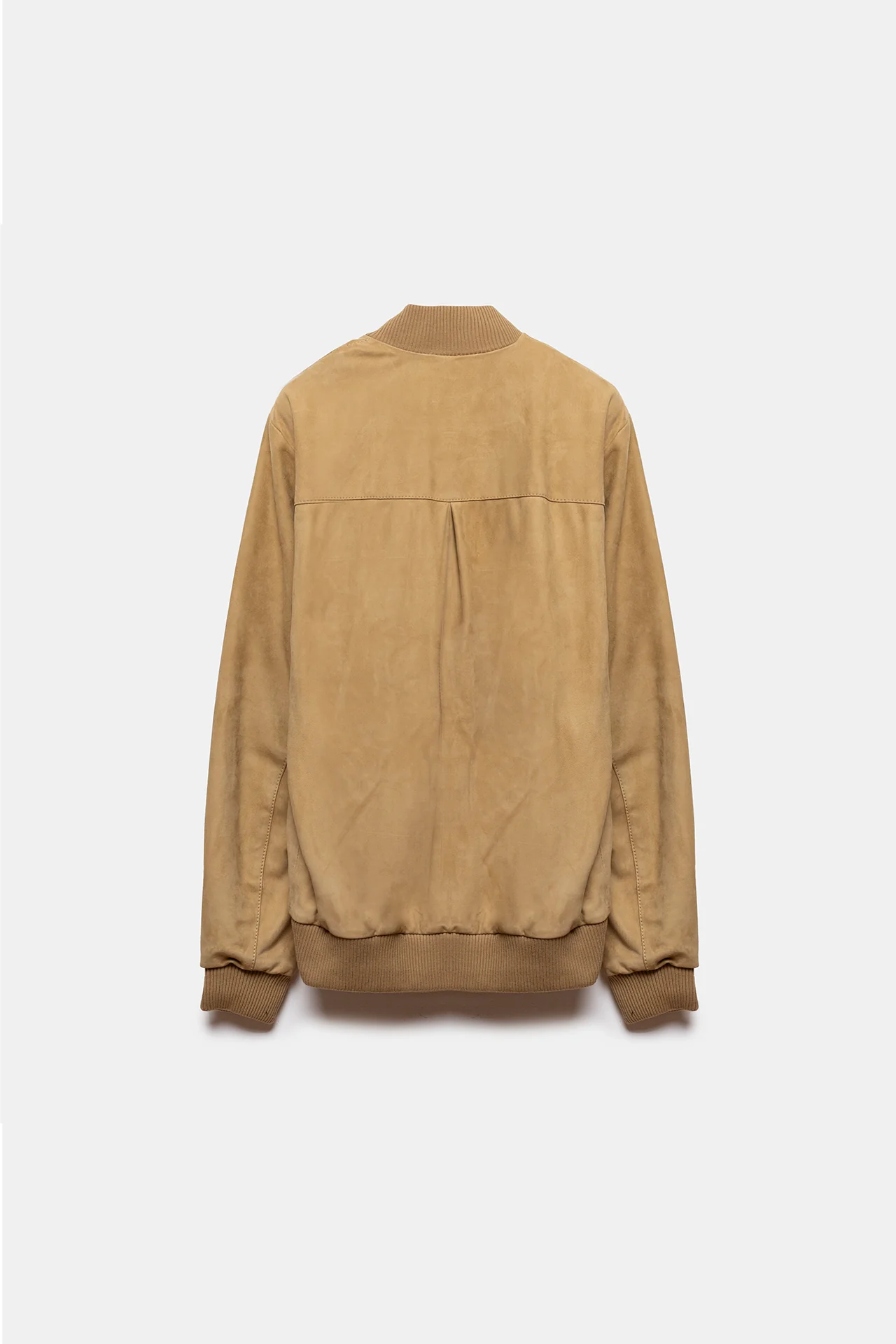 Keisuke Leather Bomber Jacket Mustard - Image 3