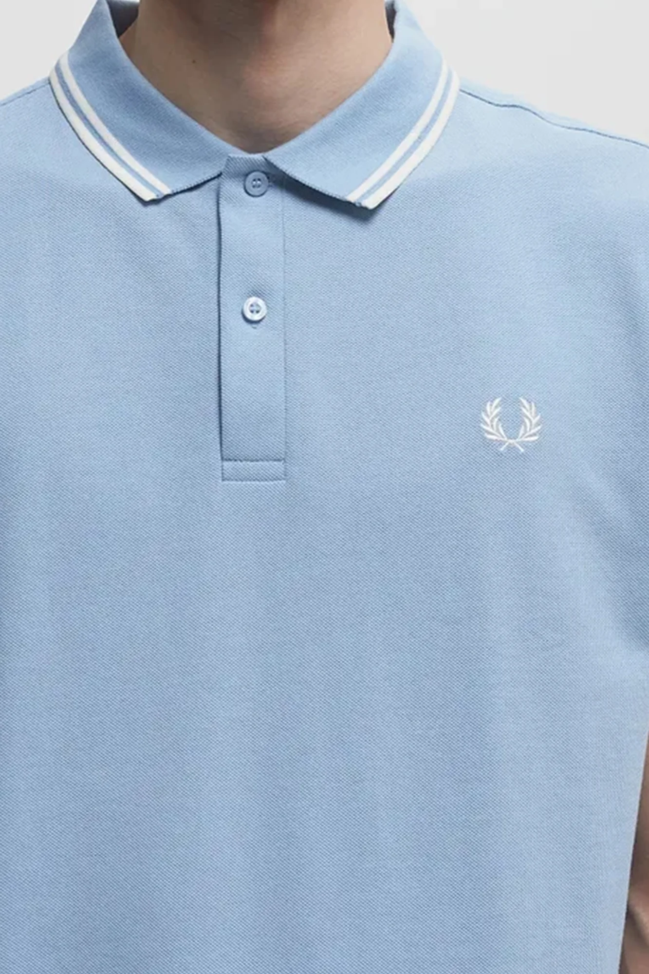 Knit Polo Shirt x Fred Perry Sky Blue - Image 4