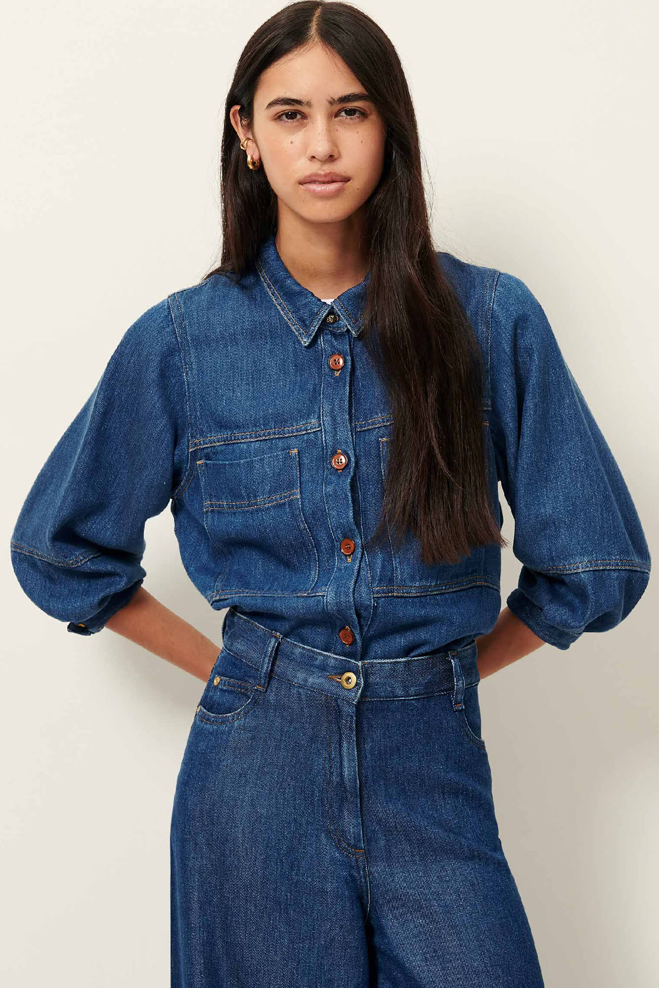 Leone Overshirt Denim Blue - Image 4