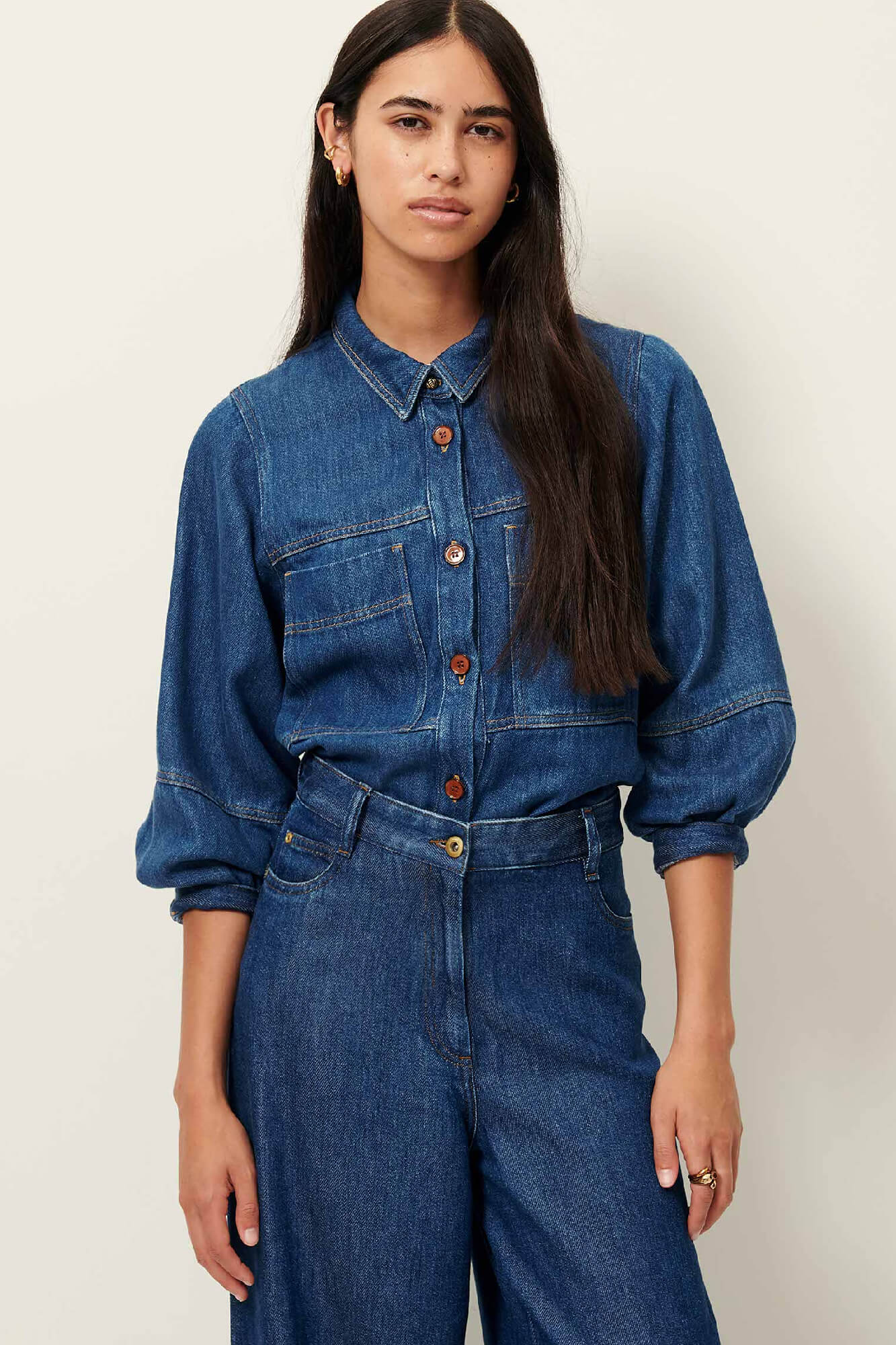 Leone Overshirt Denim Blue - Image 7
