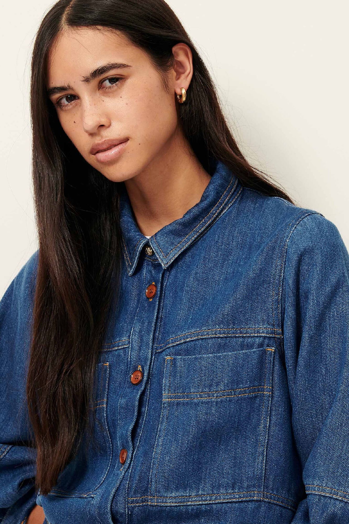 Leone Overshirt Denim Blue - Image 8
