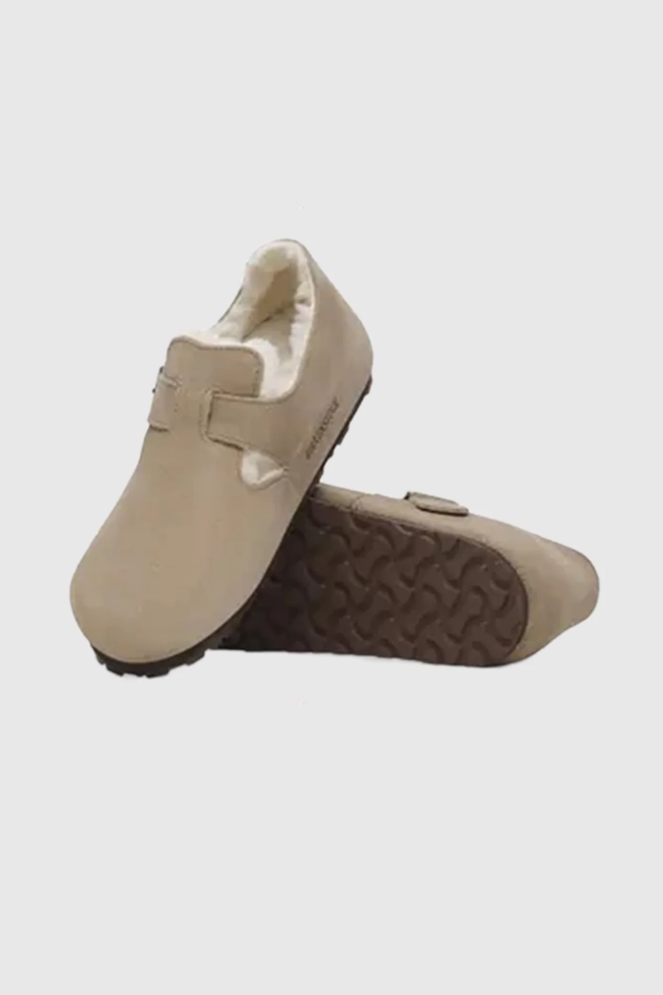 London Shearling Suede Taupe - Image 4