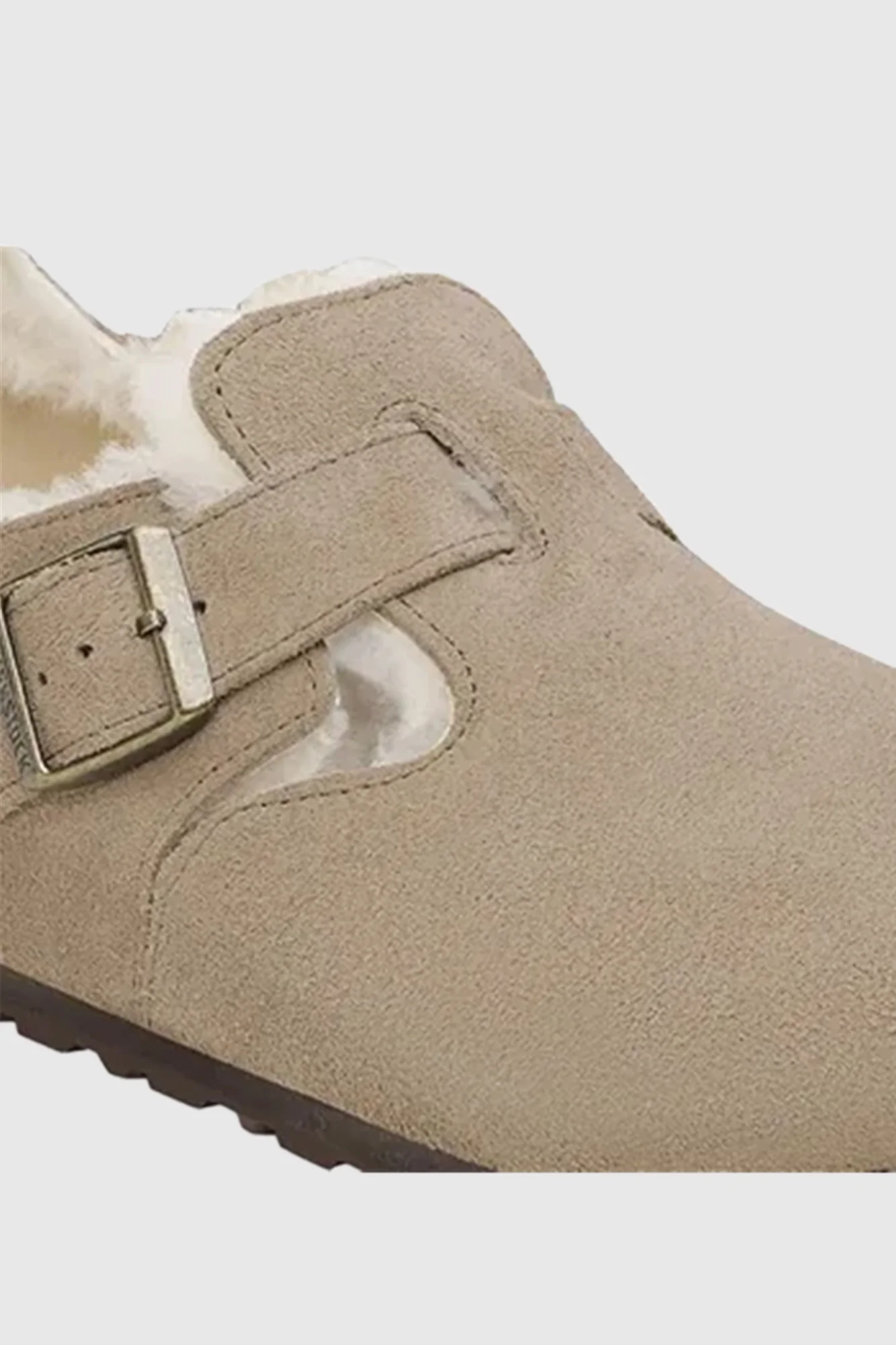 London Shearling Suede Taupe - Image 5