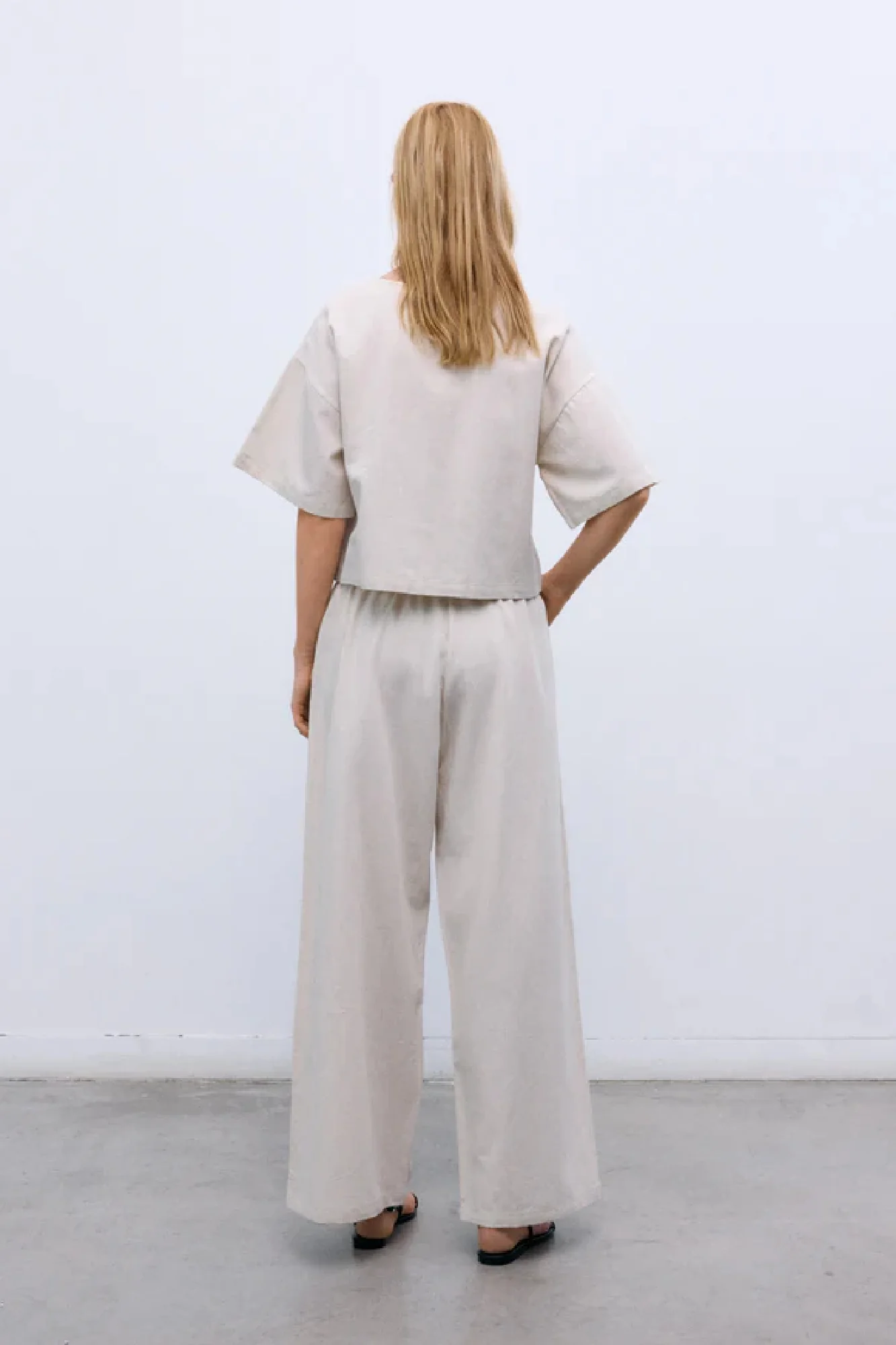 Melissa Linen Blouse Sand - Image 3