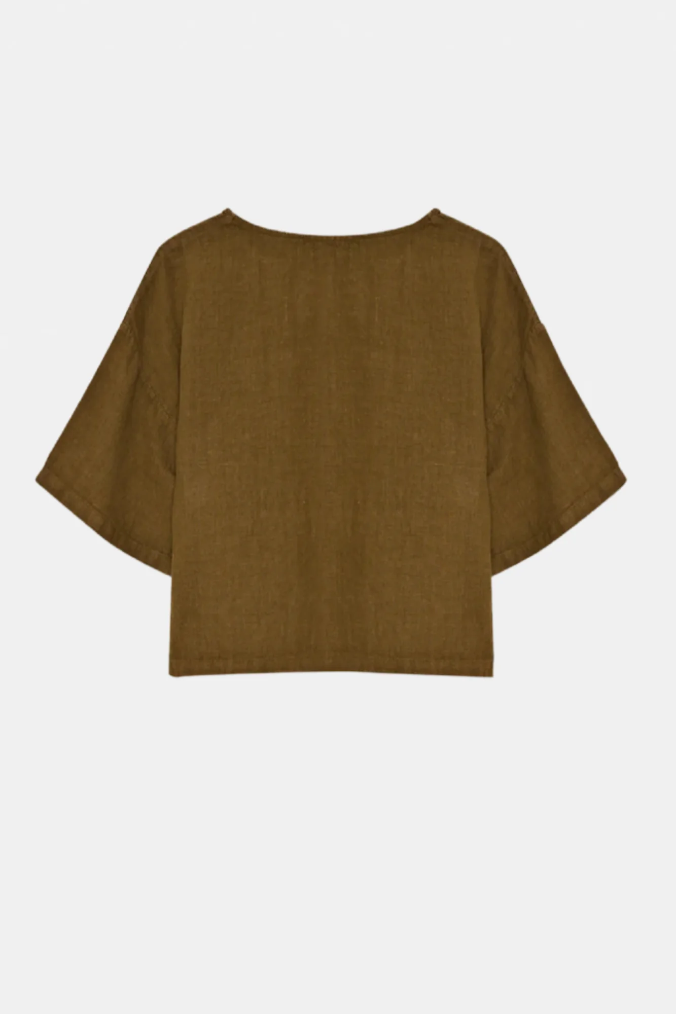 Melissa Linen Blouse Olive - Image 2