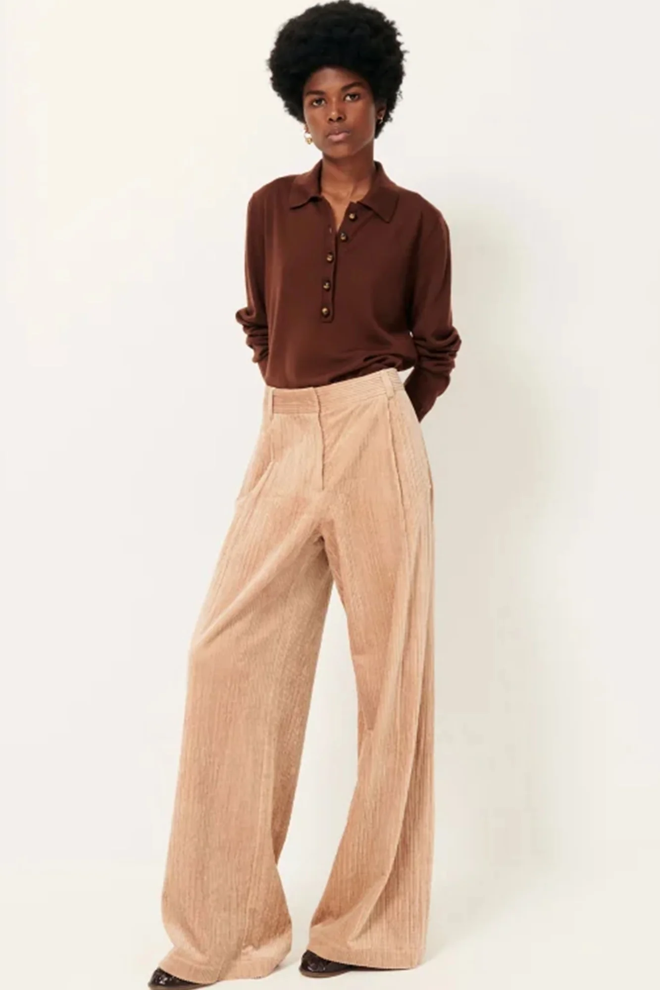 Paseo Corduroy Trousers Beige - Image 4
