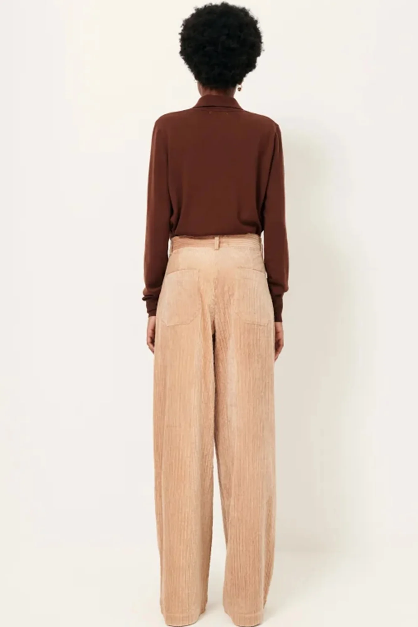 Paseo Corduroy Trousers Beige - Image 6