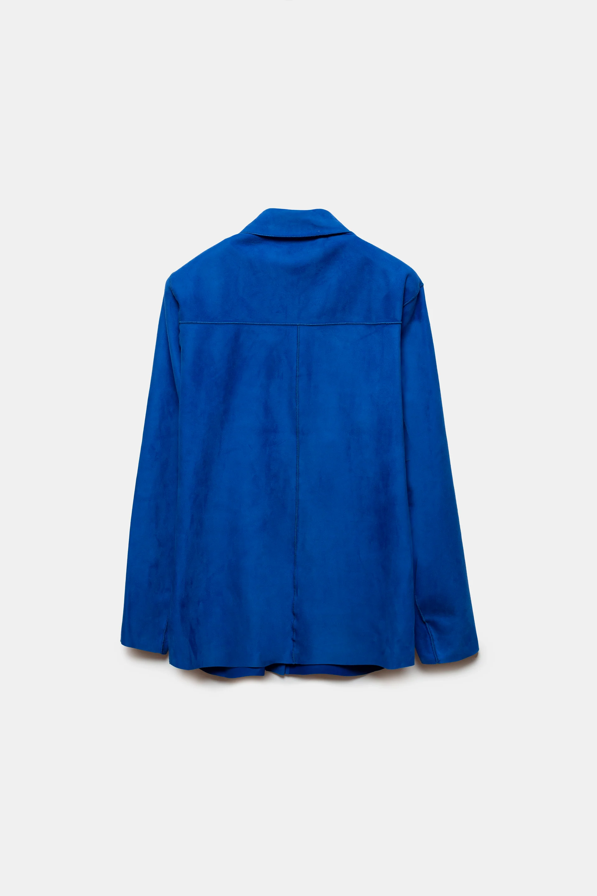 Randa Leather Overshirt Blue - Image 3