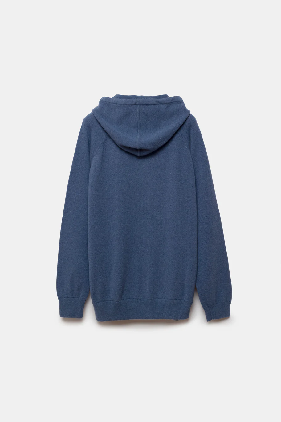 Rigel Knit Cashmere Zip Hoodie Blue - Image 3