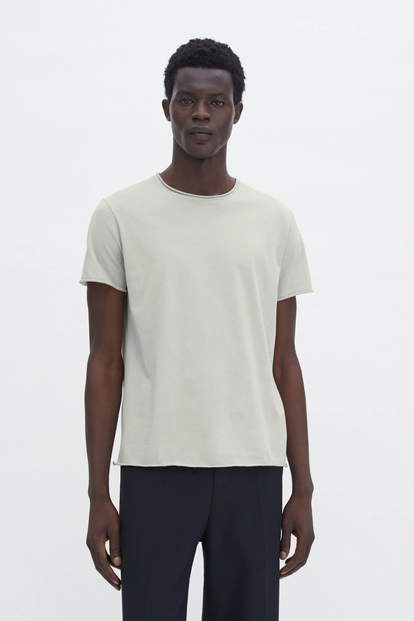 Roll Neck Tee Faded Moss - Image 2