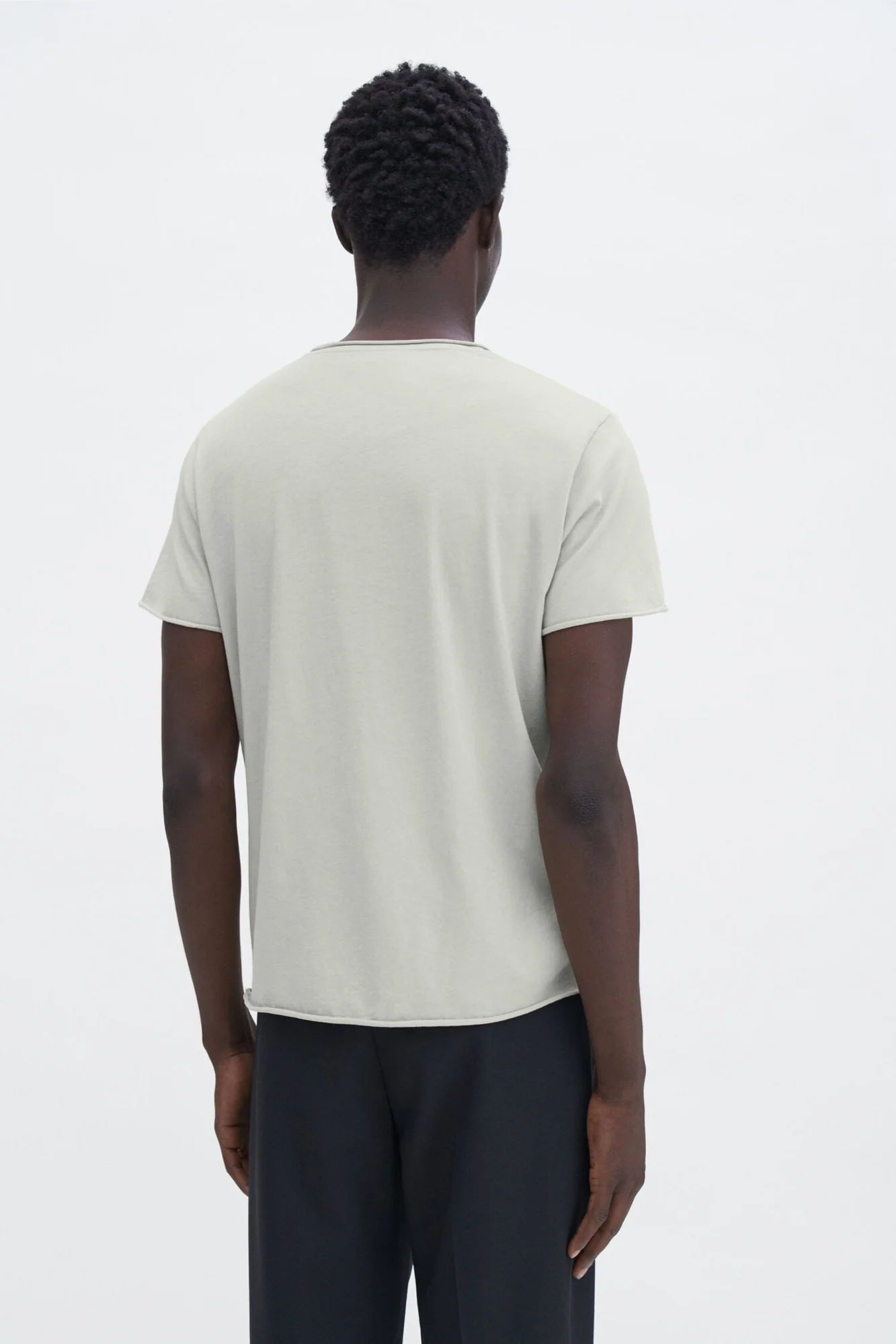 Roll Neck Tee Faded Moss - Image 4