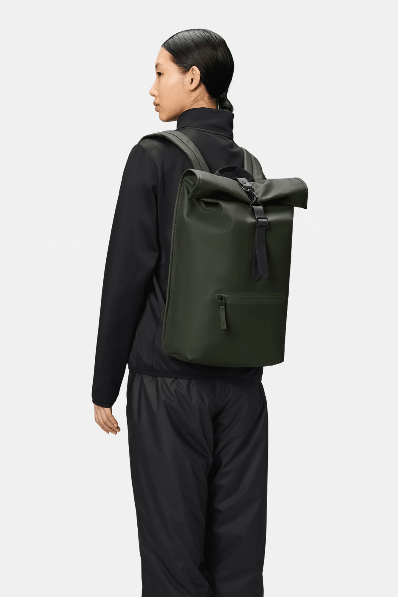 Rolltop Rucksack Army Green - Image 4