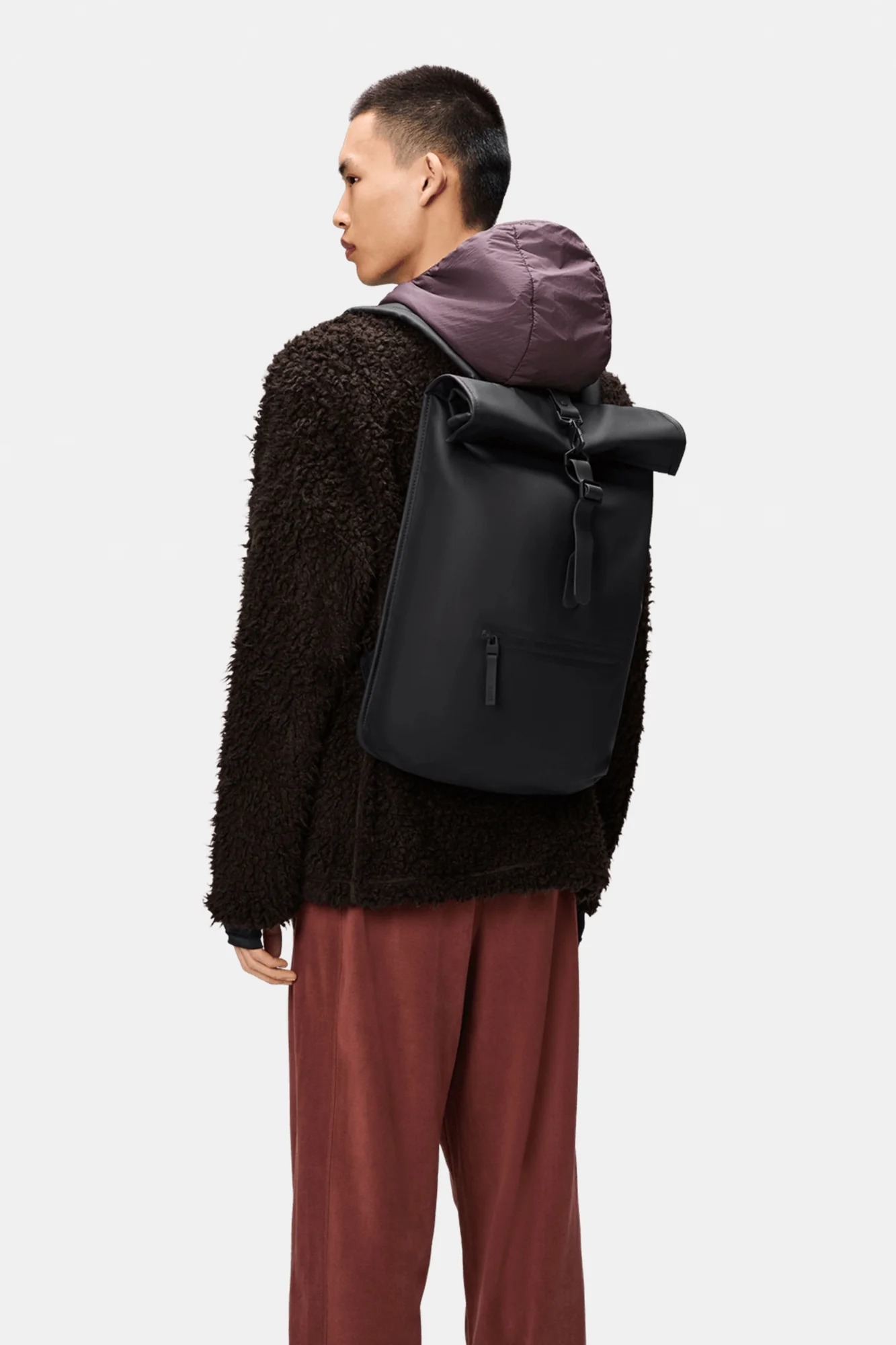 Rolltop Rucksack Black - Image 4