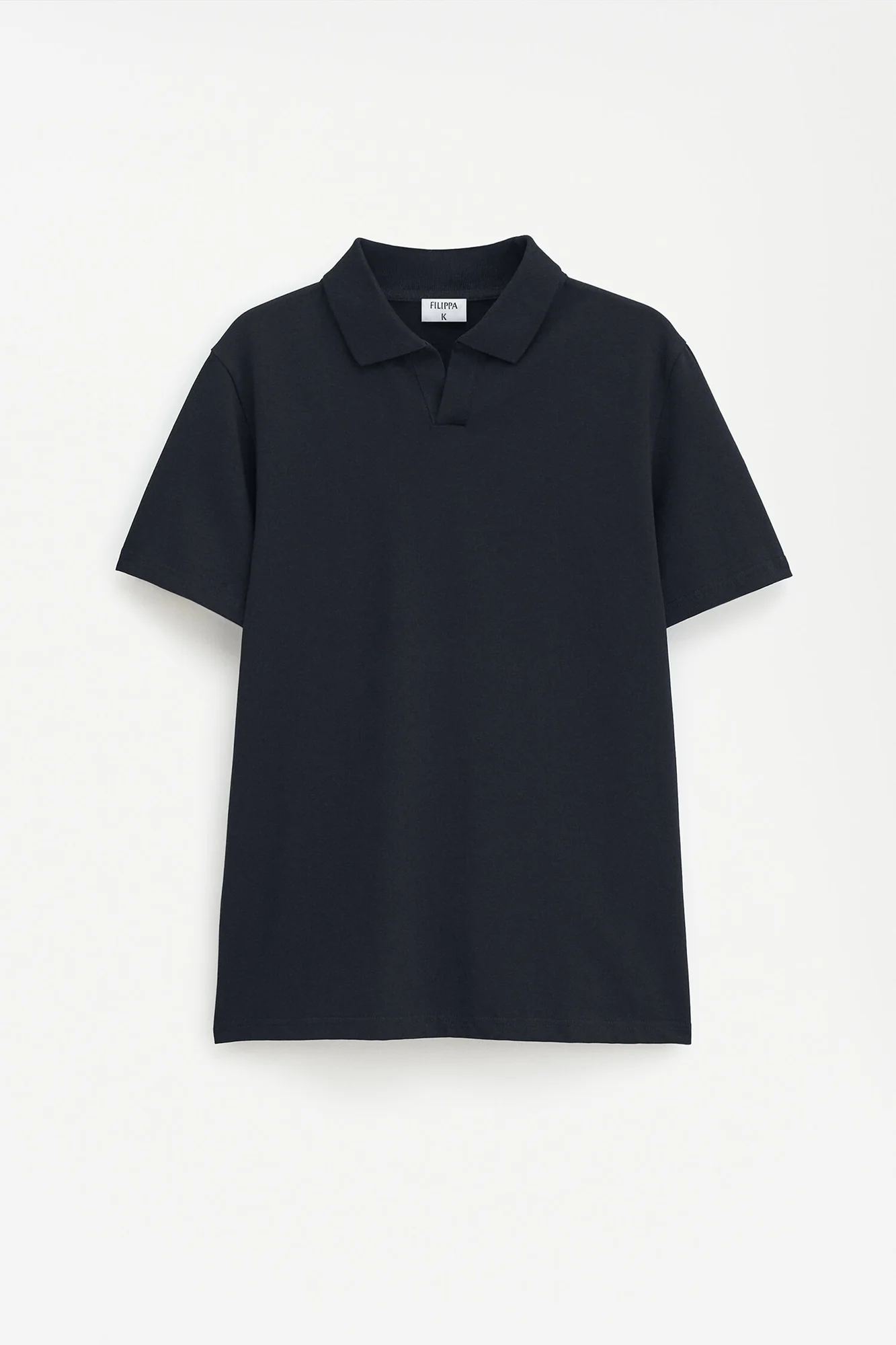 Stretch Cotton Polo Black