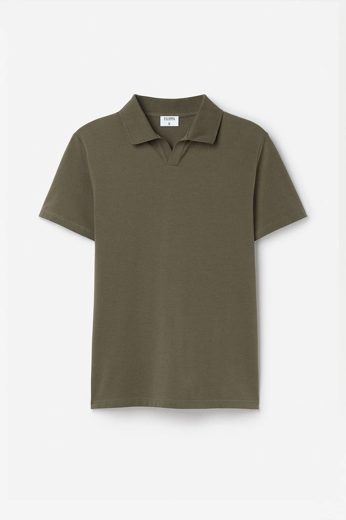 Stretch Cotton Polo Dark Olive