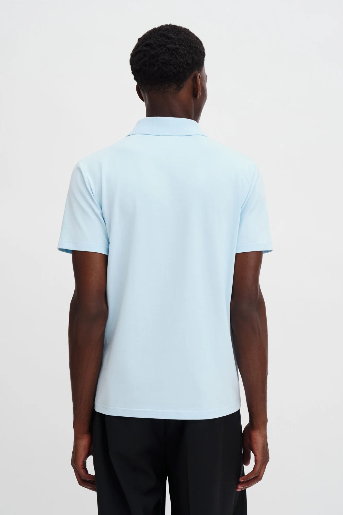 Stretch Cotton Polo Frost Blue - Image 4