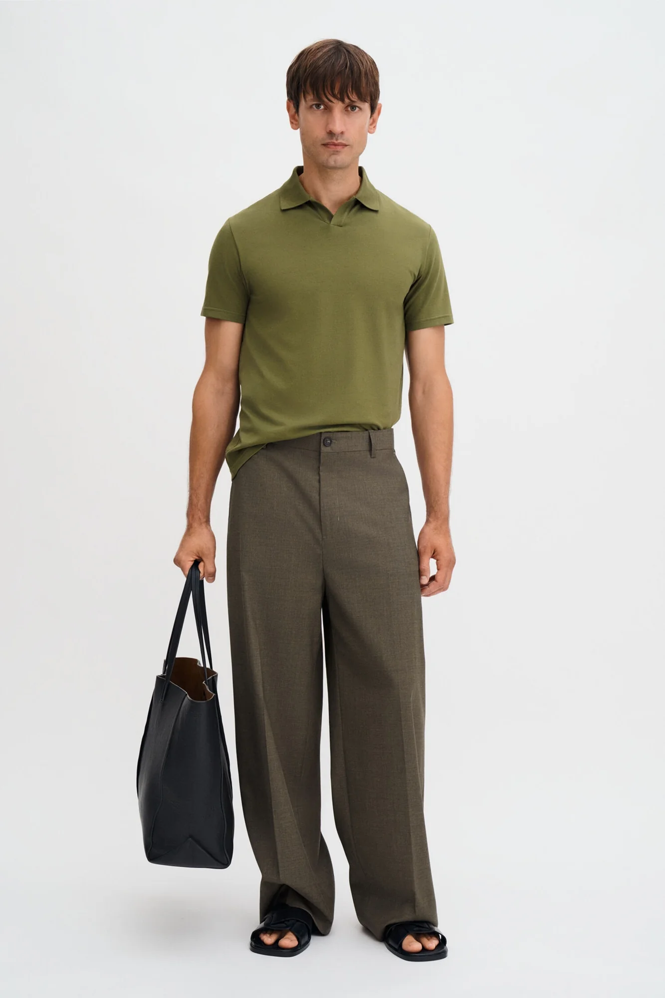 Stretch Cotton Polo Laurel Green - Image 3