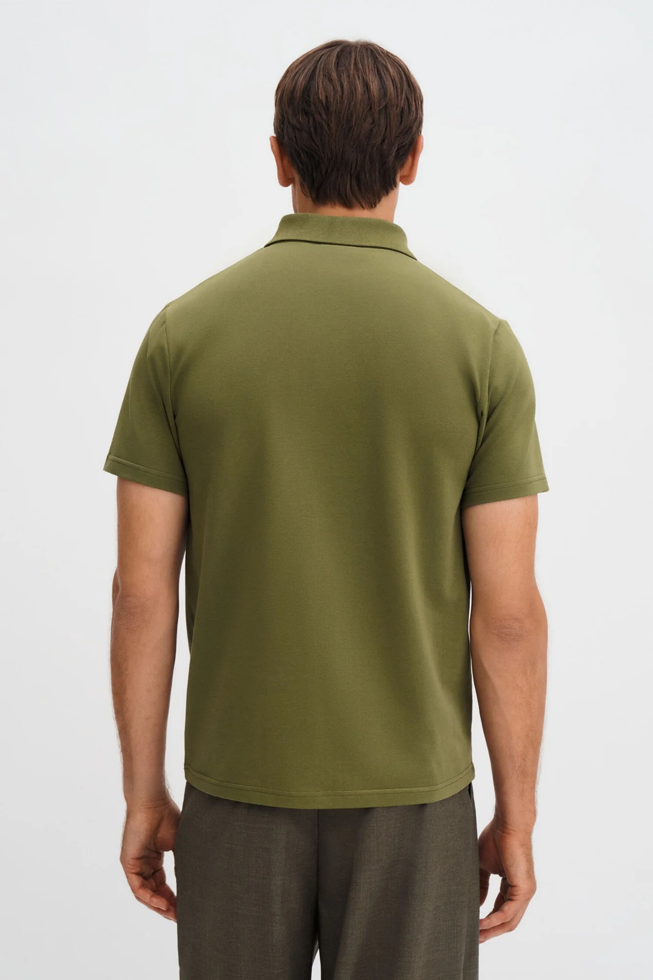 Stretch Cotton Polo Laurel Green - Image 4