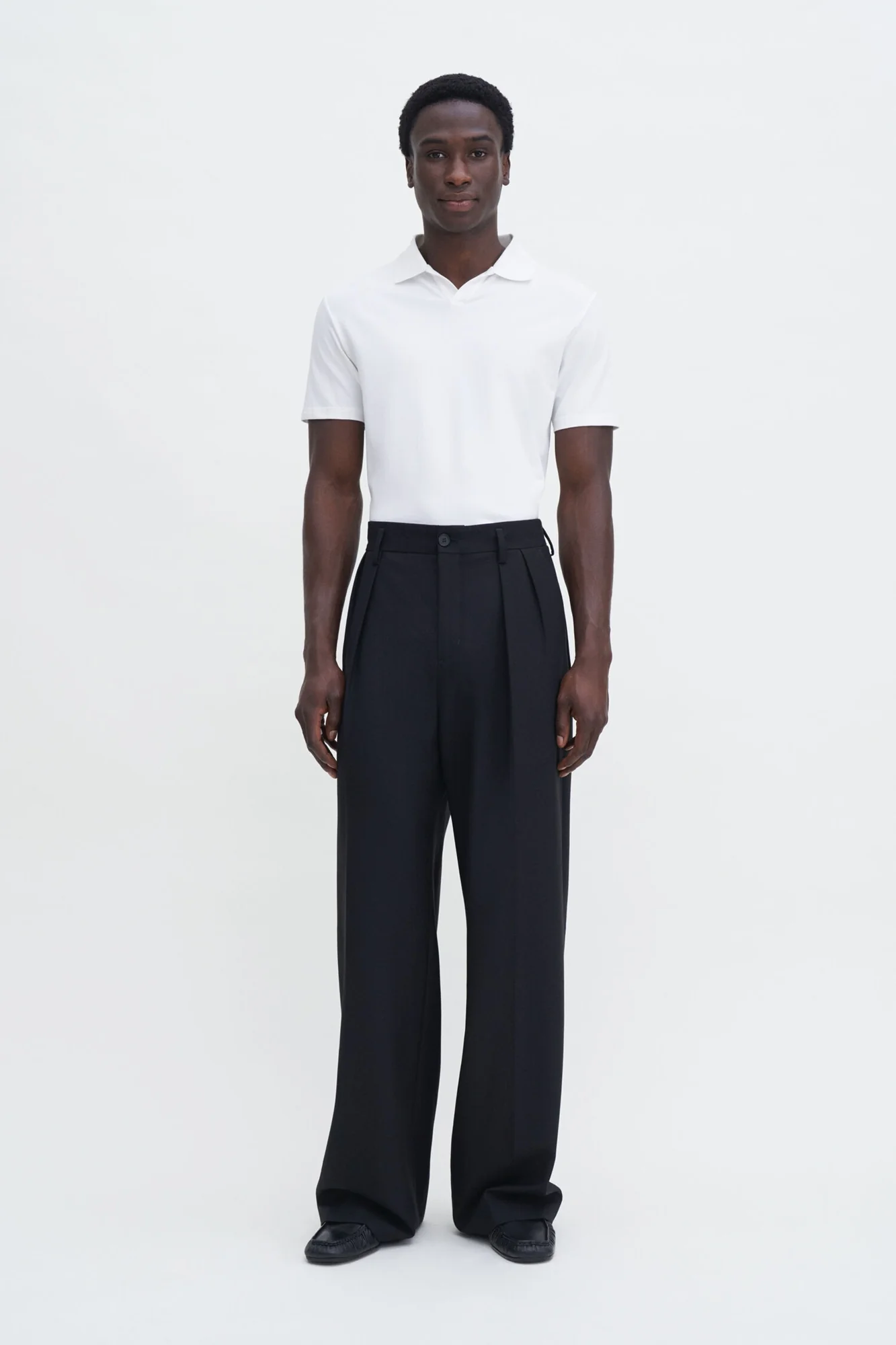 Stretch Cotton Polo White - Image 3