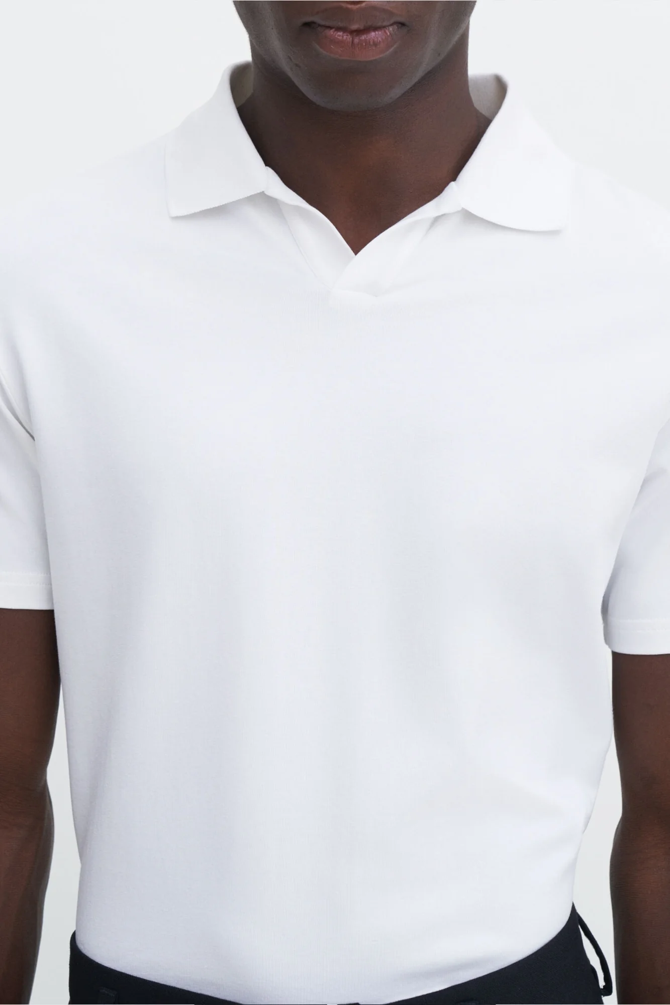 Stretch Cotton Polo White - Image 5