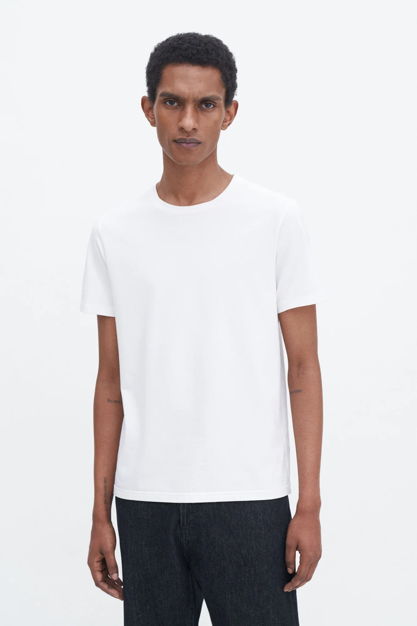 Stretch Cotton Tee White - Image 2