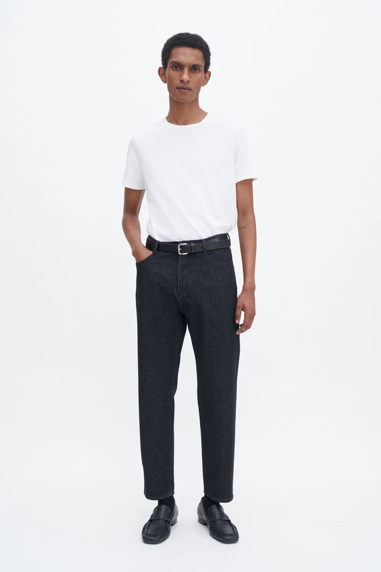 Stretch Cotton Tee White - Image 3
