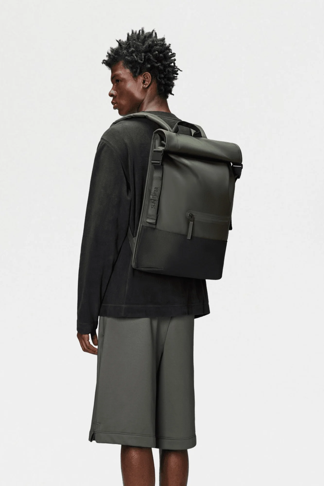 Trail Rolltop Backpack Army Green - Image 3