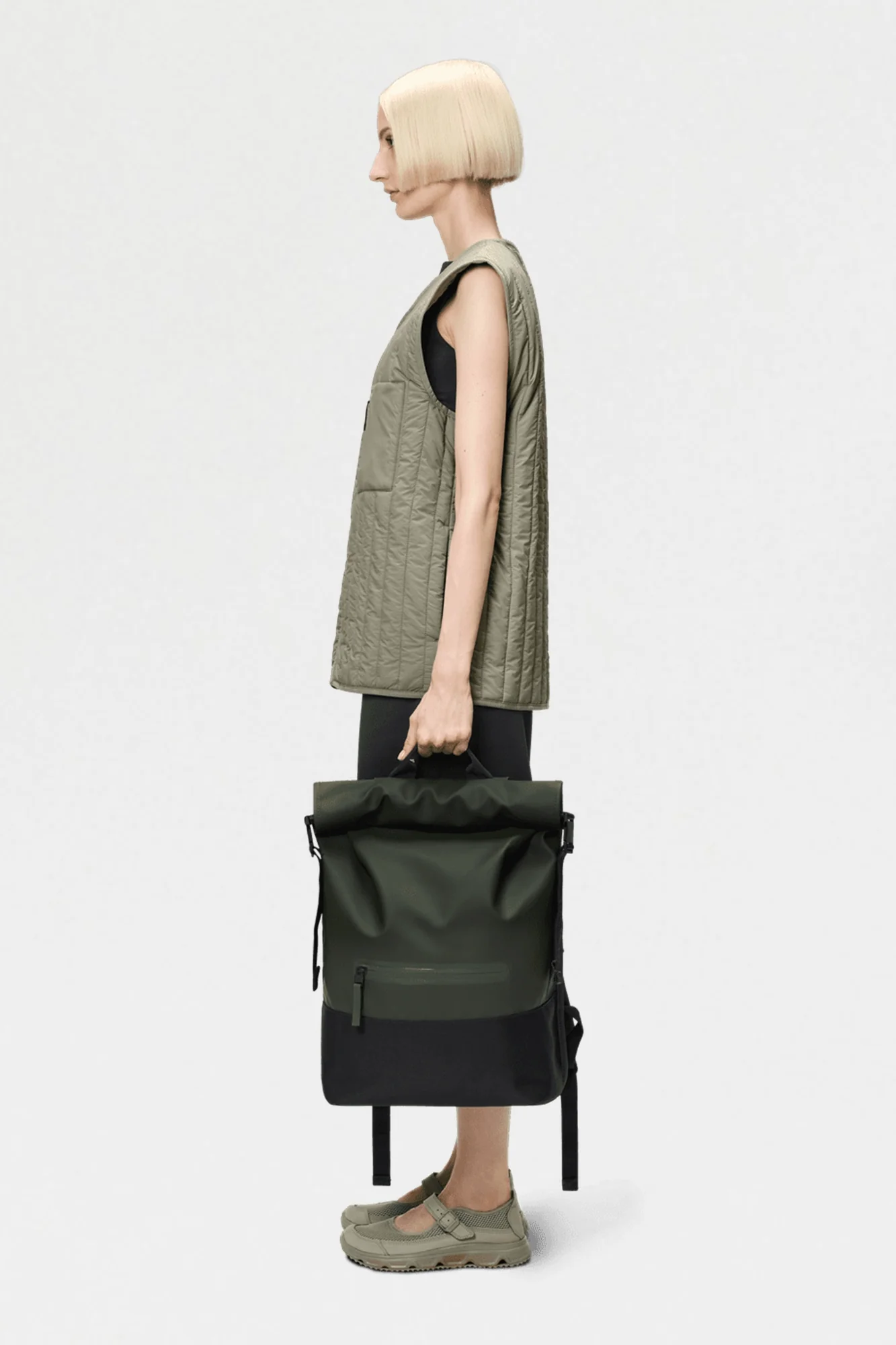 Trail Rolltop Backpack Army Green - Image 4