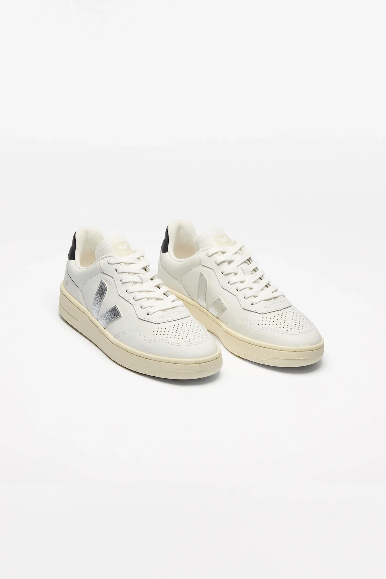 V-90 Leather White Silver Black Woman - Image 2
