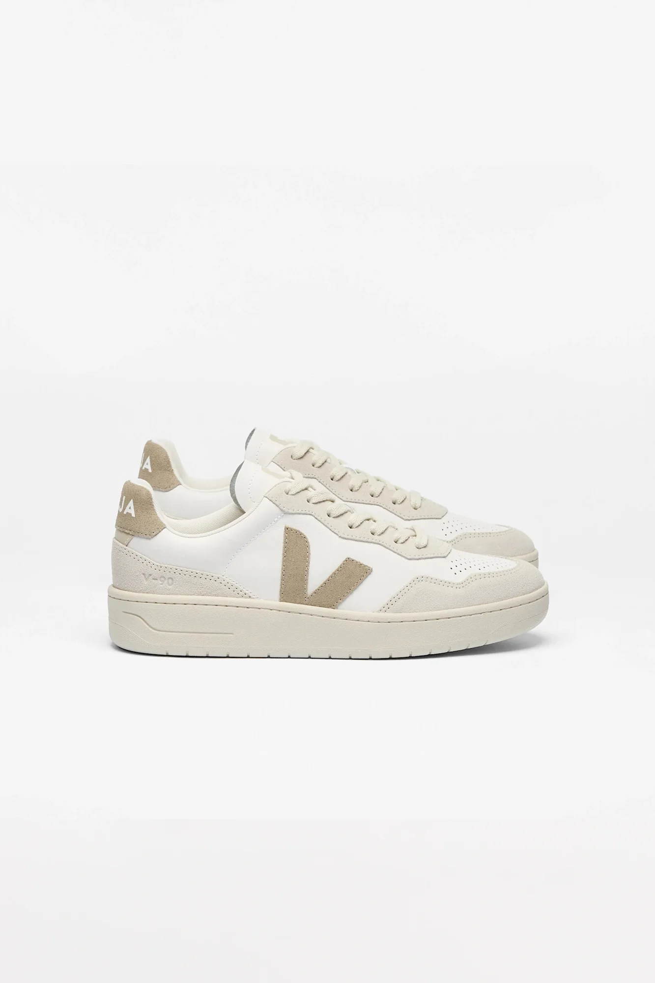 V-90 Leather White Taupe Man