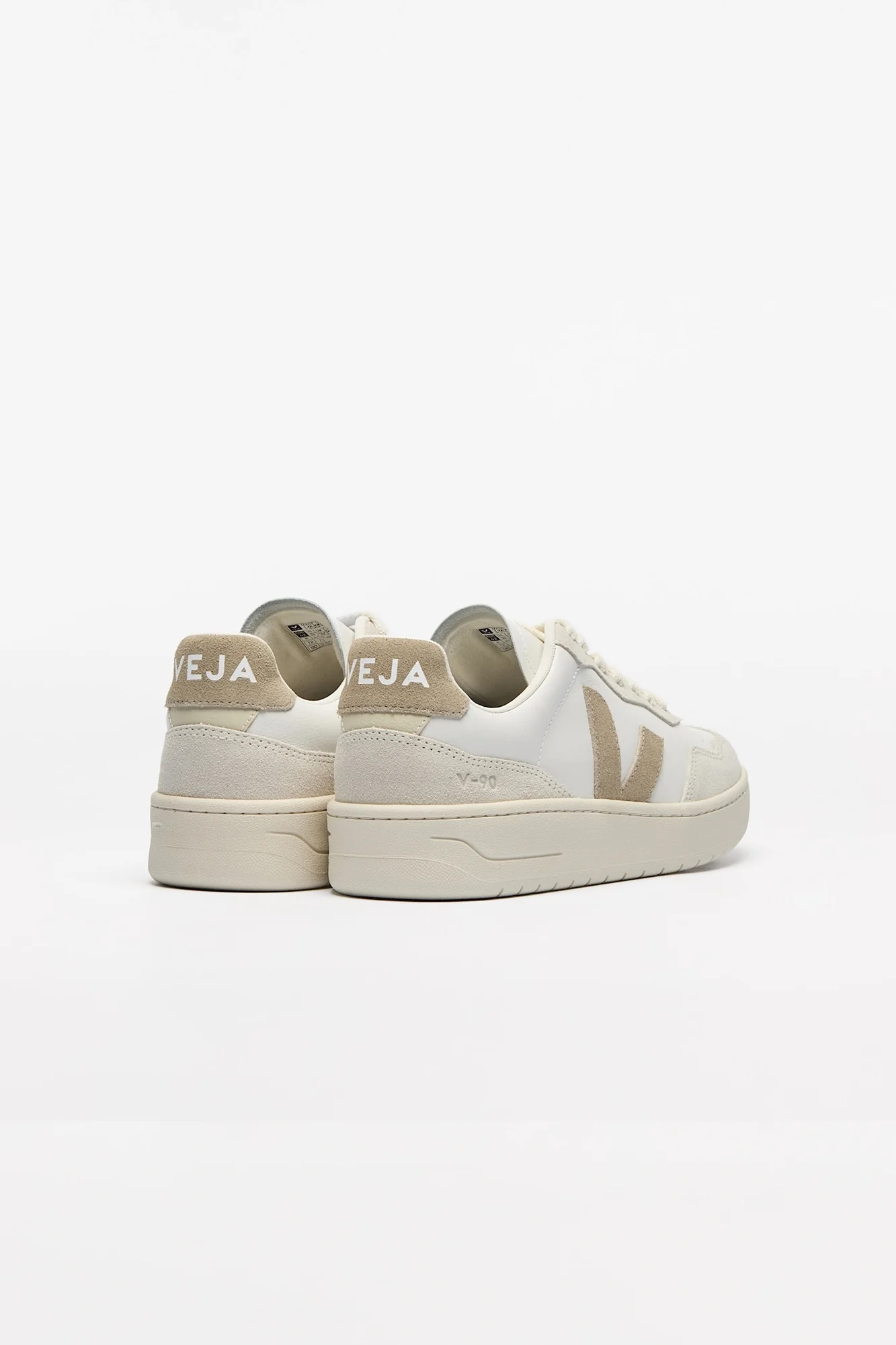 V-90 Leather White Taupe Man - Image 3