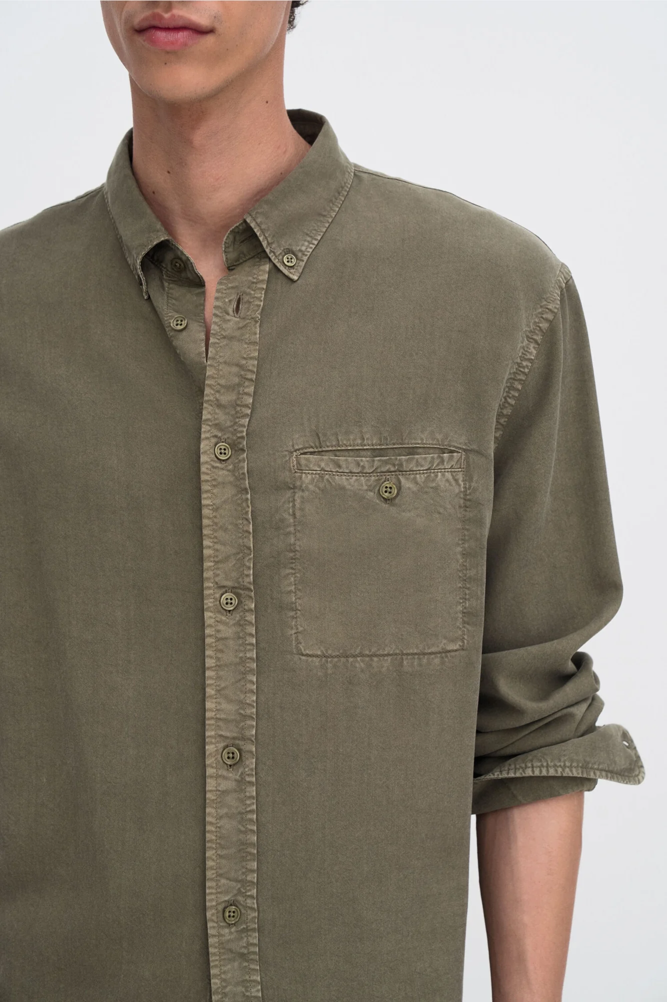 Zachary Shirt Dark Olive Green - Image 6