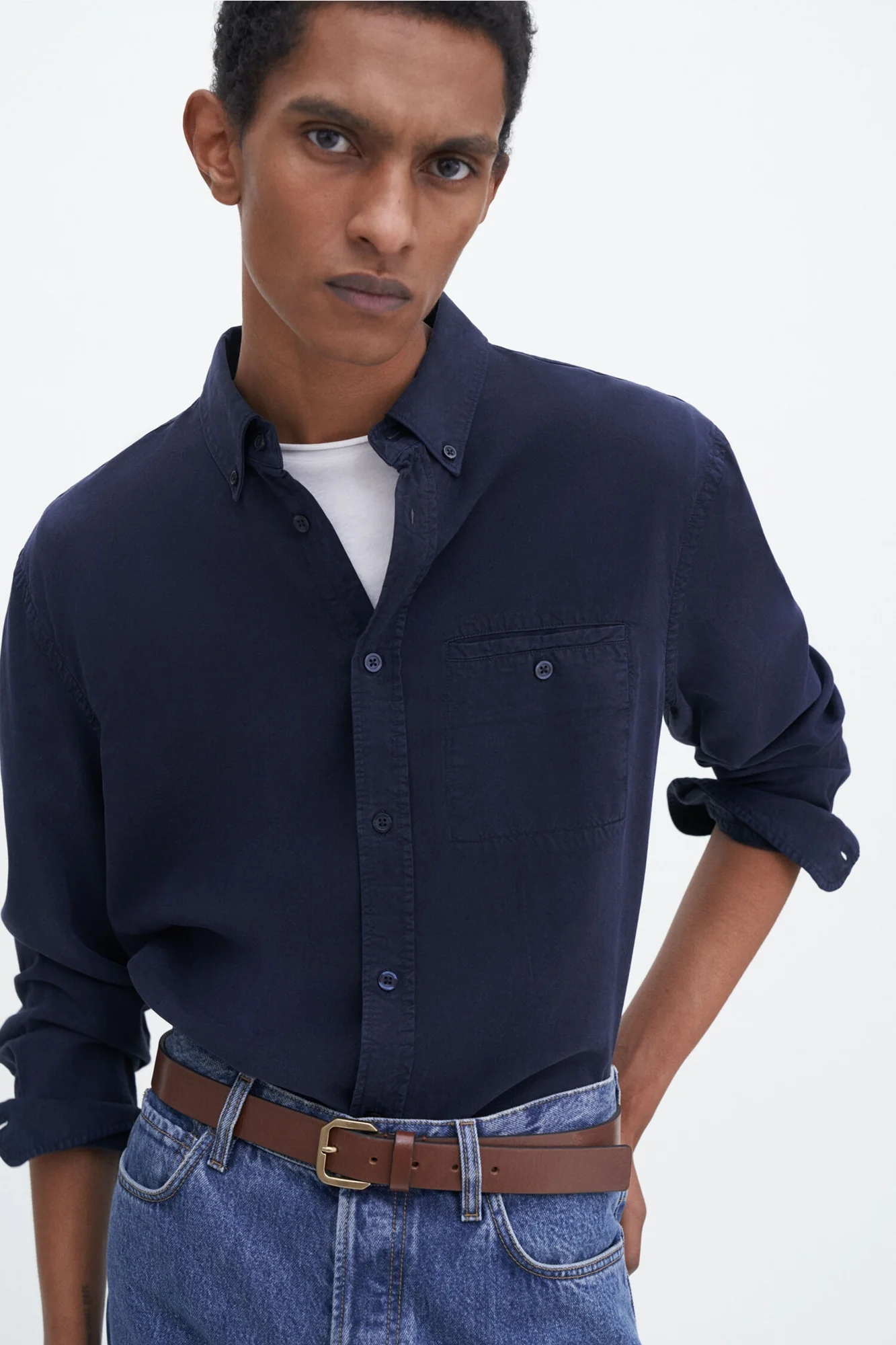 Zachary Shirt Navy - Image 2